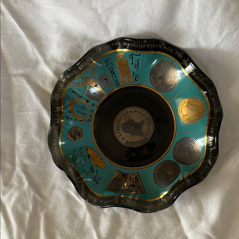 Decorative Plate with Coin Design